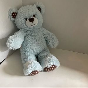 Build-A-Bear Workshop Plush Toys Blue & brown ears and paws hearts 16”